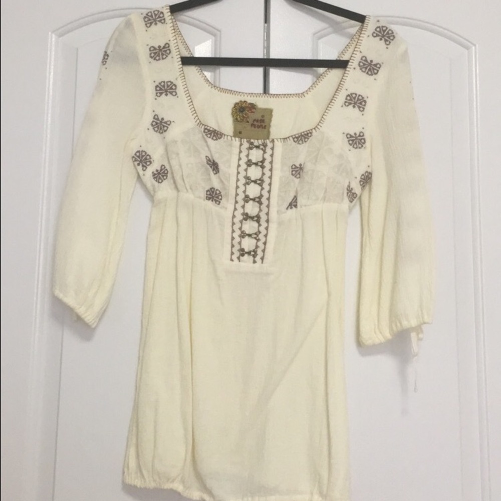 Free people 3/4 sleeve top